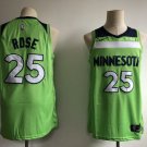 Men's & Youth Minnesota Timberwolves #25 Derrick Rose Basketball Jersey Green
