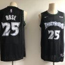 Men's & Youth Minnesota Timberwolves #25 Derrick Rose Throwback Jersey Black