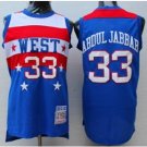 Men's & Youth Mitchell & ness 1980 All-Star West #33 Kareem Abdul-Jabbar Jersey Blue