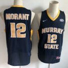 Men's & Youth Ja Morant #12 Murray State Racers Navy Basketball Jersey Stitched