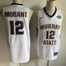 Men's & Youth Ja Morant #12 Murray State Racers White Basketball Jersey Stitched
