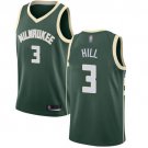 Men's & Youth Milwaukee Bucks #3 George Hill Swingman Green Basketball Jersey