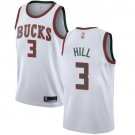 Men's & Youth Milwaukee Bucks #3 George Hill Swingman White Basketball Jersey