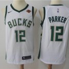 Men's & Youth Milwaukee Bucks #12 Jabari Parker Basketball Swingman Jersey White