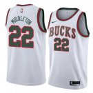 Men's & Youth Milwaukee Bucks #22 Khris Middleton White Basketball Swingman Jersey