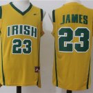 Men's & Youth Lebron James #23 Irish High School Basketball Jersey Yellow Stitched