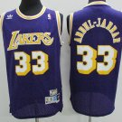 Men's & Youth LA Lakers #33 Kareem Abdul-Jabbar Purple Throwback Basketball Jersey