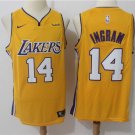 Men's & Youth Los Angeles Lakers #14 Brandon Ingram Basketball Jersey Yellow