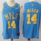 Men's & Youth Los Angeles Lakers #14 Brandon Ingram Blue Basketball MPLS Jersey