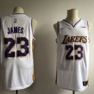 Men's & Youth Los Angeles Lakers #23 LeBron James Basketball Swingmen Jersey White