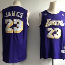 Men's & Youth Los Angeles Lakers #23 LeBron James Purple Basketball Throwback Jersey