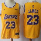 Men's & Youth Los Angeles Lakers #23 LeBron James Yellow Basketball Swingmen Jersey