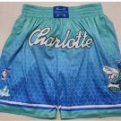 Men's & Youth Charlotte Hornets Basketball Shorts Just Don Pocket Teal City Edition Swingman