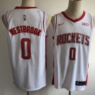 Men's & Youth Houston Rockets #0 Russell Westbrook White Basketball Jersey Stitched