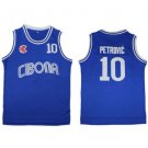 Men's & Youth Drazen Petrovic #10 Cibona Croatia 1986 Basketball Blue Jersey