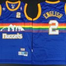 Men's & Youth Denver Nuggets #2 Alex English Blue Throwback Basketball Jersey