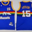 Men's & Youth Denver Nuggets #15 Carmelo Anthony Blue Throwback Basketball Jersey