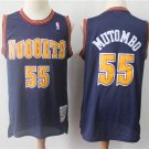 Men's & Youth Denver Nuggets #55 Dikembe Mutombo Navy Throwback Basketball Jersey