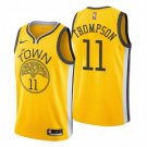 Men's & Youth Golden State Warriors #11 Klay Thompson Yellow Earned Edition Jersey