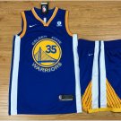Men's & Youth Golden State Warriors 35 Kevin Durant Basketball Jersey and Shorts Blue
