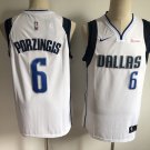 Men's & Youth Dallas Mavaricks #6 Kristaps Porzingis Swingmen Basketball Jersey White