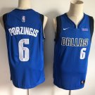 Men's & Youth Dallas Mavericks #6 Kristaps Porzingis Swingmen Basketball Jersey Blue