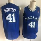 Men's & Youth Dallas Mavericks #41 Dirk Nowitzki Throwback Basketball Jersey Blue