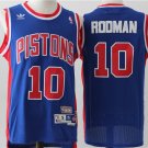 Men's & Youth Detroit Pistons #10 Dennis Rodman Throwback Basketball Jersey Blue