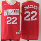 Men's & Youth Houston Rockets #22 Clyde Drexler Throwback Basketball Jersey Red