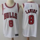 Men's & Youth Chicago Bulls #8 Zach LaVine Basketball Swingman Jersey White