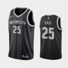 Men's & Youth Detroit Pistons #25 Derrick Rose Basketball Jersey Black City Edition