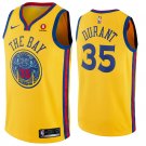 Men's & Youth Golden State Warriors #35 Kevin Durant Yellow City Edition Jersey
