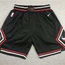 Chicago Bulls Basketball Game Shorts Black Statement Swingman Top Quality Embroidery Pants