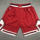 Chicago Bulls Basketball Game Shorts Red Icon Swingman Top Quality Dense Embroidery Pants
