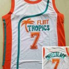 Men's & Youth Semi Pro Flint Tropics #7 Coffee Black Throwback Jerseys White Retro Movie