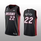 Men's Miami Heat #22 Jimmy Butler Jersey 2023 Black Icon Edition with no.6 Patch