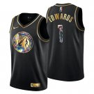 Men's Minnesota Timberwolves #1 Anthony Edwards Jersey Golden Edition Diamond Logo Black