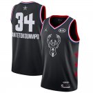Men's Milwaukee Bucks #34 Giannis Antetokounmpo Jersey Black 2019 All Star Game Basketball