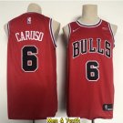 Men's Chicago Bulls #6 Alex Caruso Jersey Red Icon Edition Swingman Basketball
