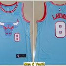 Men's Chicago Bulls #8 Zach LaVine Jersey 2020 Blue City Edition Swingman Basketball