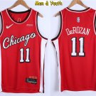 Men's Chicago Bulls #11 DeMar DeRozan Jersey 75th Diamond 2022 Red City Edition Basketball