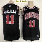 Men's Chicago Bulls #11 DeMar DeRozan Jersey Black Statement Edition Swingman Basketball
