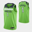 Men's Minnesota Timberwolves #1 Anthony Edwards Jersey Green Statement Edition 2020 Draft