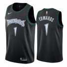 Men's Minnesota Timberwolves #1 Anthony Edwards Jersey Throwback Black Classic