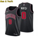 Men's Chicago Bulls #0 Coby White Jersey Black Swingman Basketball