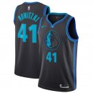Men's Dallas Mavericks #41 Dirk Nowitzki Basketball Jersey Black City Edition