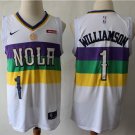 Men's New Orleans Pelicans #1 Zion Williamson Jersey 2019 City Edition White