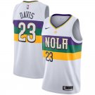Men's New Orleans Pelicans 23 Anthony Davis 2019 City Edition Jersey White