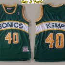 Men's Seattle Sonics #40 Shawn Kemp Throwback Basketball Stitched Jersey Green