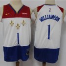 Men's New Orleans Pelicans #1 Zion Williamson Jersey 2021 City Edition White